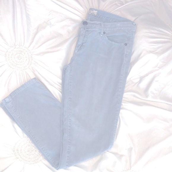 FREE PEOPLE SKY BLUE CORDUROY STRAIGHT LEG JEANS - Picture 4 of 9